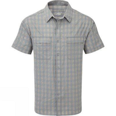 Camisa Royal Robbins Diablo Plaid Manga Corta Hombre - Gris - Chile FGT275864